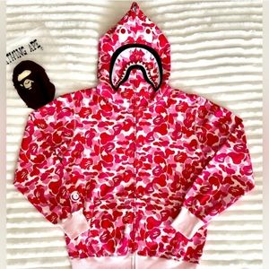 Pink Bape Hoodie Large New